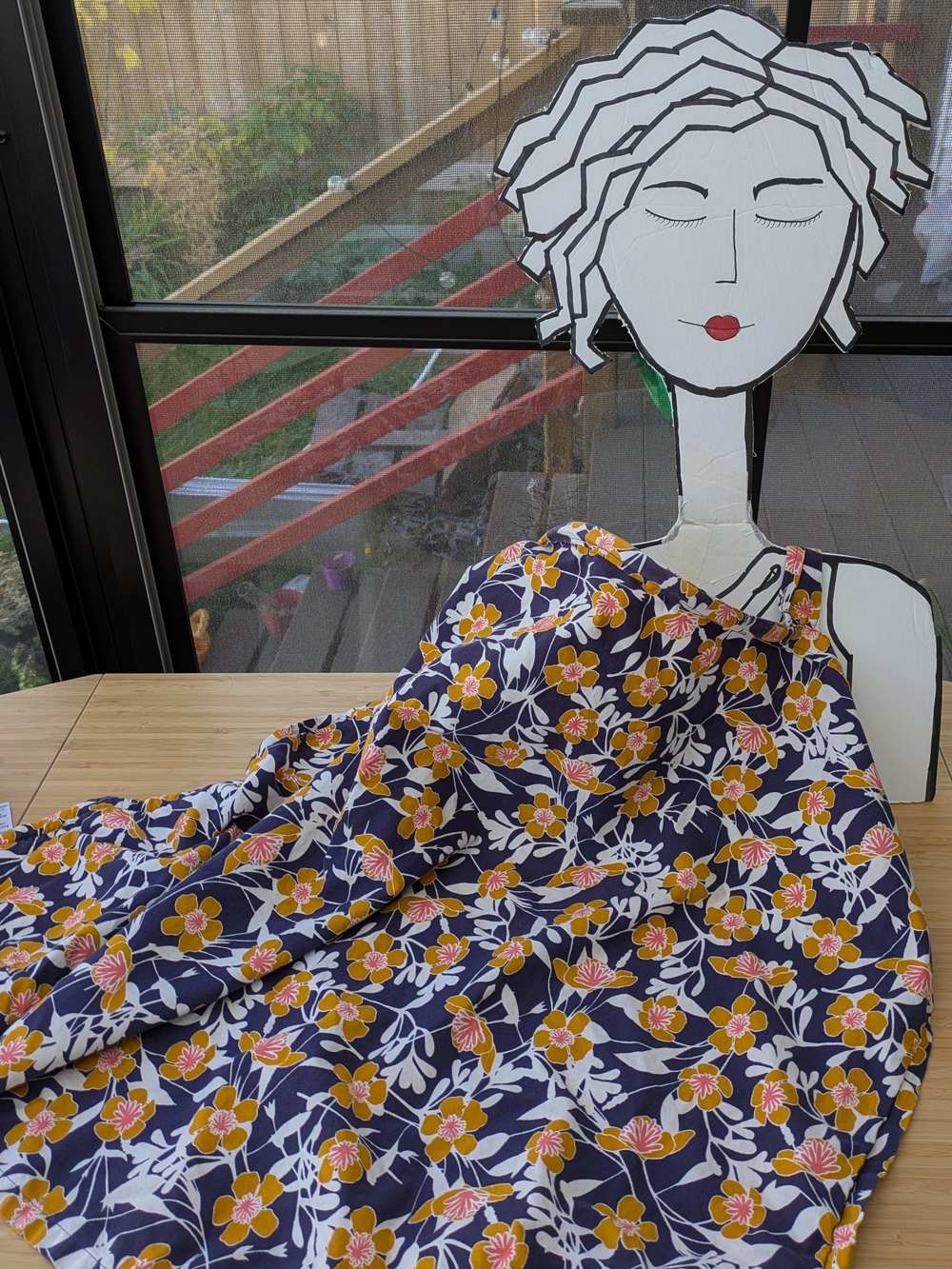 Bebe Au Lait Breastfeeding/Nursing Cover In Navy Floral